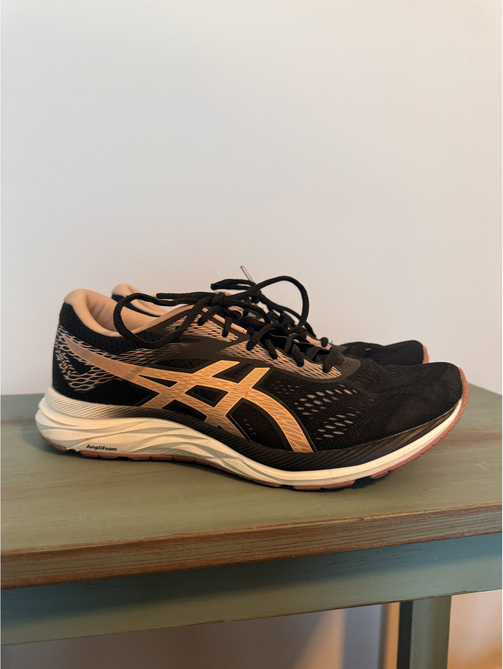 ASICS GEL-Excite 6 Women's Black Rose Gold Running Shoes Style 1012A746 Size 12